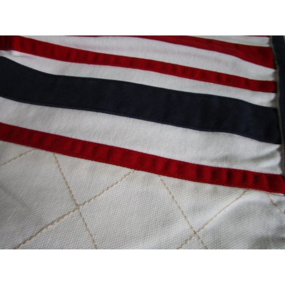 Tommy Hilfiger Home Pillow/Cushion Cover - 100% Cotton Red/White/Blue Rectangle - Picture 6 of 12